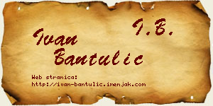 Ivan Bantulić vizit kartica